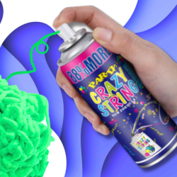 SERPENTYNA KONFETTI W SPRAYU NEON NA URODZINY IMPREZĘ ZIELONY 250 ML