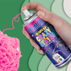 SERPENTYNA KONFETTI W SPRAYU NEON NA URODZINY IMPREZĘ RÓŻOWY 250 ML