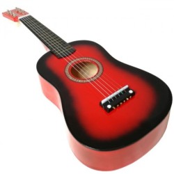 GITARA DREWNIANA AKUSTYCZNA 6 STRUNOWA DLA DZIECI RED