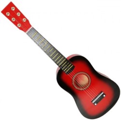 GITARA DREWNIANA AKUSTYCZNA 6 STRUNOWA DLA DZIECI RED