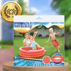 DMUCHANY BASEN BASENIK BRODZIK DLA DZIECI CZERWONY 122 CM X 25 CM BESTWAY