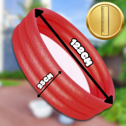 DMUCHANY BASEN BASENIK BRODZIK DLA DZIECI CZERWONY 122 CM X 25 CM BESTWAY