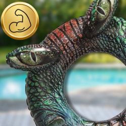 BESTWAY KOŁO DMUCHANE DO PŁYWANIA KÓŁKO PLAŻOWE KROKODYL DUŻE 91 CM