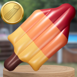 MATERAC DMUCHANY DO PŁYWANIA PLAŻA NA BASEN LÓD NA PATYKU  DUŻY XXL