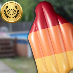 MATERAC DMUCHANY DO PŁYWANIA PLAŻA NA BASEN LÓD NA PATYKU  DUŻY XXL