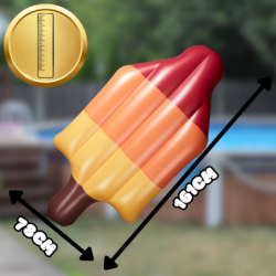 MATERAC DMUCHANY DO PŁYWANIA PLAŻA NA BASEN LÓD NA PATYKU  DUŻY XXL