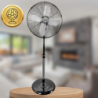 WENTYLATOR STOJĄCY PODŁOGOWY METALOWY Wiatrak Cichy Mocny BEZPIECZNY Ø50 CM