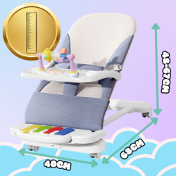 LEŻACZEK DLA NIEMOWLĄT BUJACZEK SKŁADANY NICEKIDS + PIANINKO GRZECHOTKI ZABAWKI GRAJĄCE