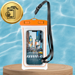 ETUI WODOODPORNE WODOSZCZELNE CASE NA TELEFON FLUORESCENCYJNE POMARAŃCZ