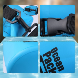 WOREK WODOODPORNY WODOSZCZELNY KAJAK TORBA PLECAK TURYSTYCZNY 5L NIEBIESKI