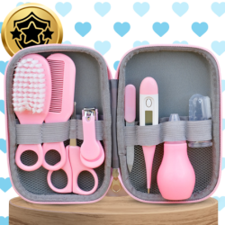 DUŻY ZESTAW KOSMETYCZNY PIELĘGNACYJNY DLA DZIECI NIEMOWLĄT + ETUI NICEkids RÓŻOWY
