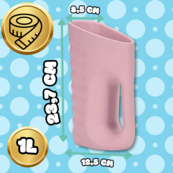 KUBEK DO MYCIA GŁOWY SPŁUKIWANIA WŁOSÓW NICEkids MIĘKKI DUŻY RÓŻOWY