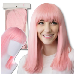 PERUKA WŁOSY DŁUGIE RÓŻOWA...