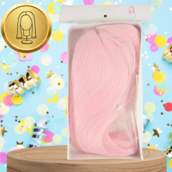 PERUKA WŁOSY DŁUGIE RÓŻOWA Z GRZYWKĄ KARNAWAŁ PARTY FOTOBUDKA PANIEŃSKI URODZINY