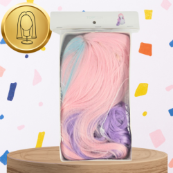 PERUKA WŁOSY DŁUGIE RÓŻOWO FIOLETOWA Z GRZYWKĄ KARNAWAŁ PARTY FOTOBUDKA PANIEŃSKI URODZINY