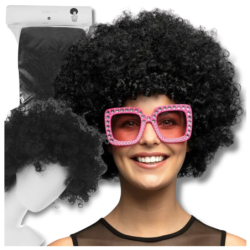 PERUKA WŁOSY CZARNE AFRO...