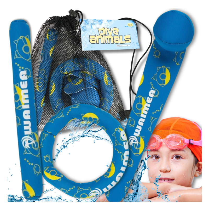 ZATOPKI ZABAWKA DO NURKOWANIA NAUKA PŁYWANIA BASEN DO WANNY WODY KÓŁKO