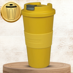 KUBEK PODRÓŻNY NA KAWĘ HERBATE DO SAMOCHODU NA WYNOS 480 ML ZÓŁTY