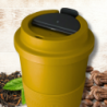 KUBEK PODRÓŻNY NA KAWĘ HERBATE DO SAMOCHODU NA WYNOS 480 ML ZÓŁTY
