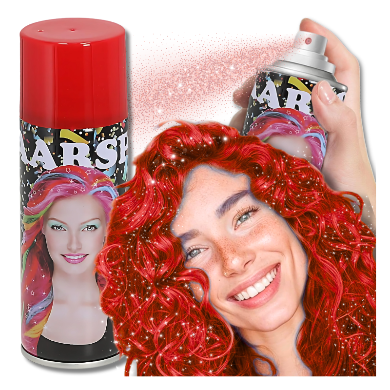 KOLORYZUJĄCY SPRAY DO WŁOSÓW LAKIER CZERWONY BROKAT 250 ml