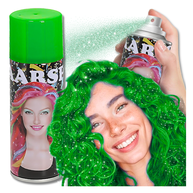 KOLORYZUJĄCY SPRAY DO WŁOSÓW LAKIER ZIELONY BROKAT 250 ml