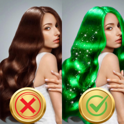 KOLORYZUJĄCY SPRAY DO WŁOSÓW LAKIER ZIELONY BROKAT 250 ml