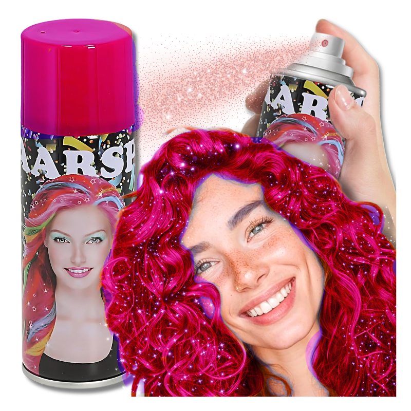 KOLORYZUJĄCY SPRAY DO WŁOSÓW LAKIER RÓŻOWY BROKAT 250 ml