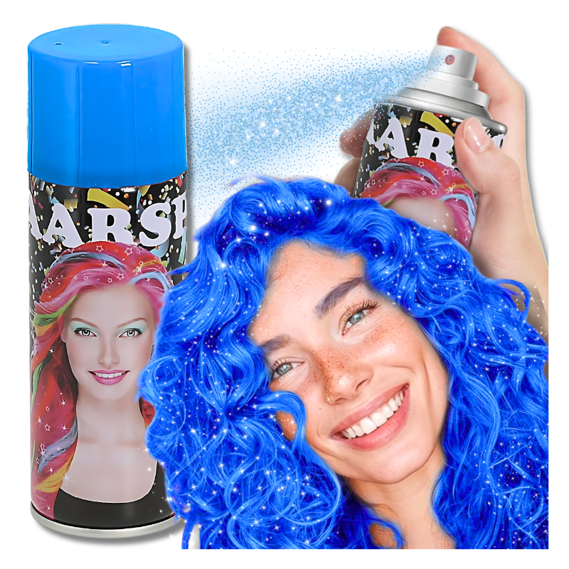 KOLORYZUJĄCY SPRAY DO WŁOSÓW LAKIER NIEBIESKI BROKAT 250 ml