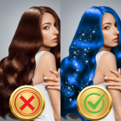 KOLORYZUJĄCY SPRAY DO WŁOSÓW LAKIER NIEBIESKI BROKAT 250 ml