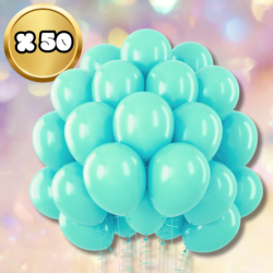 BALONY DMUCHANE LATEKSOWE SELEDYNOWE 50 SZT  NA URODZINY DEKORACJA