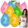 DUŻE BALONY BABY SHOWER PRZYJĘCIE 8 SZT 30 CM NARODZINY DZIECKA