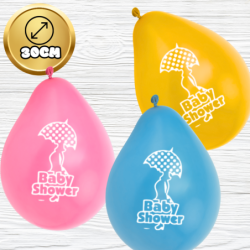 DUŻE BALONY BABY SHOWER PRZYJĘCIE 8 SZT 30 CM NARODZINY DZIECKA