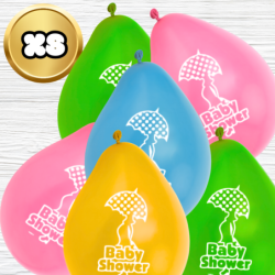 DUŻE BALONY BABY SHOWER PRZYJĘCIE 8 SZT 30 CM NARODZINY DZIECKA