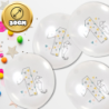 DUŻE BALONY TRANSPARENTNE BIAŁE 12 SZT ROCZEK ORIGAMI PIERWSZE URODZINY
