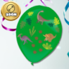 DUŻE BALONY KOLOROWE 3SZT + NAKLEJKI DINOZAURY 35 CM URODZINY