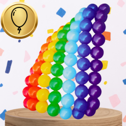 BALONY LATEKSOWE KOLOROWE TĘCZOWE ZESTAW 77 SZT URODZINY