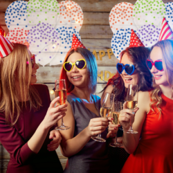 DUŻE BALONY TRANSPARENTNE PRZEŹROCZYSTE 6 SZT KROPKI KOLOROWE