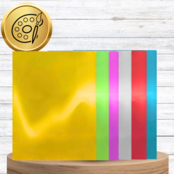 KARTKI LUSTRZANE A4 15 szt. KOLOROWE MIRROR CARDBOARD GRUBE