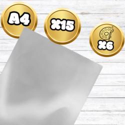 KARTKI LUSTRZANE A4 15 szt. KOLOROWE MIRROR CARDBOARD GRUBE