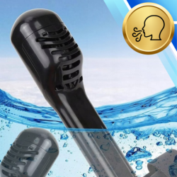 Maska do Nurkowania Pełnotwarzowa L/XL Składana do Pływania Snorkelingu CZARNO CZERWONA