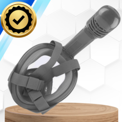 Maska do Nurkowania Pełnotwarzowa L/XL Składana do Pływania Snorkelingu SZARA