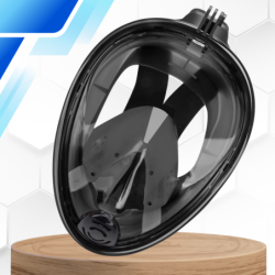 Maska do Nurkowania Pełnotwarzowa S/M Składana do Pływania Snorkelingu CZARNA