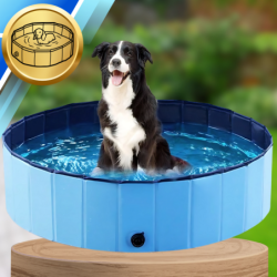 Basen składany dla psa i dzieci 160 x 30 cm turystyczny ogrodowy przenośny łatwe składanie