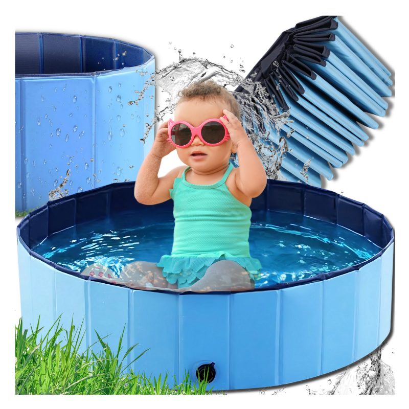 Basen składany dla psa i dzieci 80 x 30 cm turystyczny ogrodowy przenośny łatwe składanie