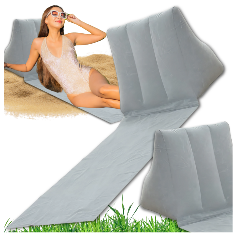 Mata plażowa z oparciem  składana leżanka turystyczna na plażę ogród camping