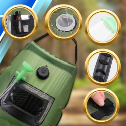 Prysznic turystyczny kempingowy solarny 20L  przenośny zbiornik na wodę, biwakowy