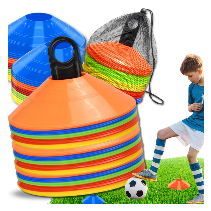 PACHOŁKI TRENINGOWE GRZYBKI PIŁKARSKIE ELASTYCZNE DO PIŁKI NOŻNEJ 50 SZT