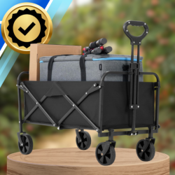 DUŻY SKŁADANY WÓZEK TURYSTYCZNY PLAŻOWY TRANSPORTOWY CAMPING PRZYCZEPKA