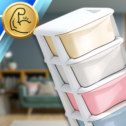 REGAŁ SZAFKA NA ZABAWKI DOKUMENTY UBRANIA POJEMNIK PLASTIKOWY NA KÓŁKACH