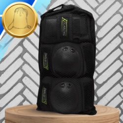 Zestaw ochraniaczy ochraniacze na rolki rower dla dorosłych 6 el. rozmiar L CZARNE